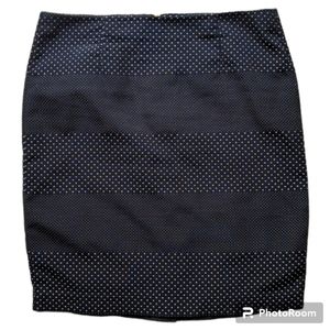 Tommy Hilfiger Black & White Small Dot Print Mini Pencil Skirt Size 4